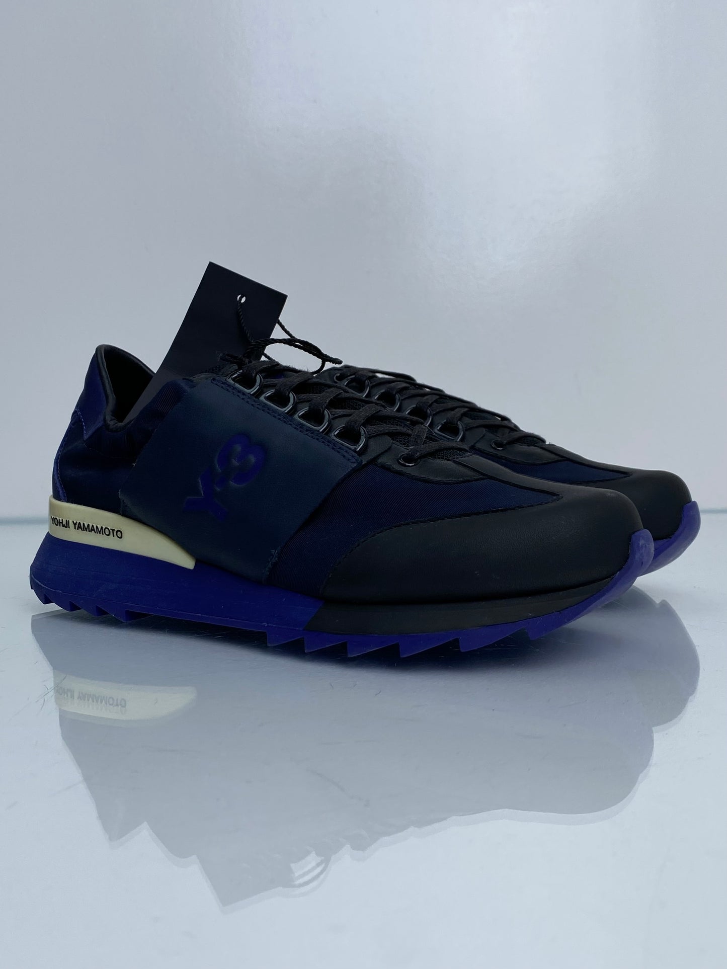 Yohji Yamamoto Black, Navy, & White Sneakers, 6.5