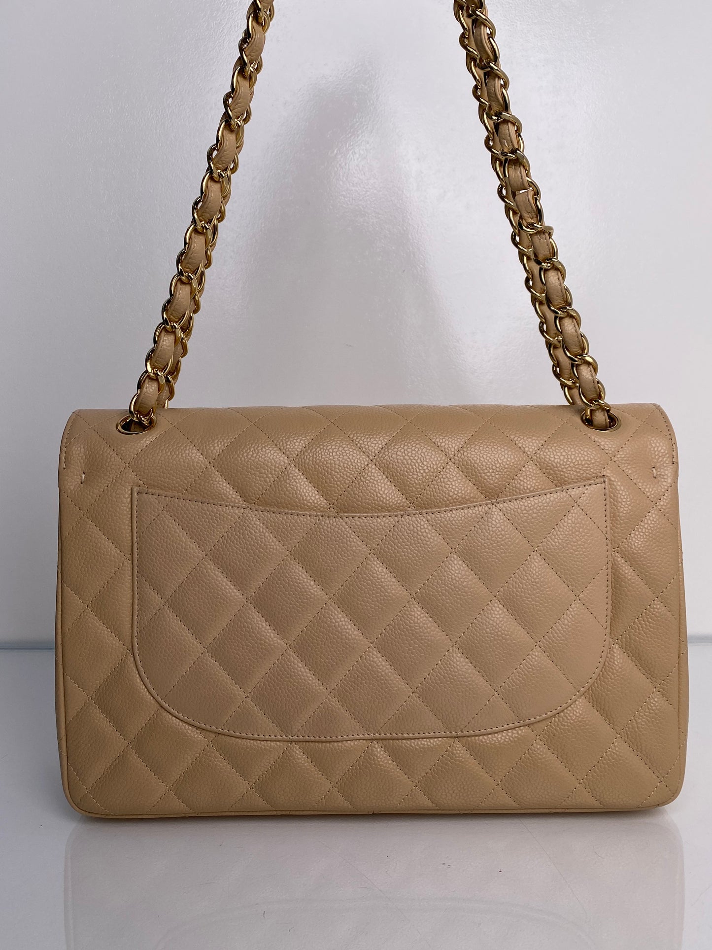 Chanel Jumbo Double Flap Beige Caviar GHW #17