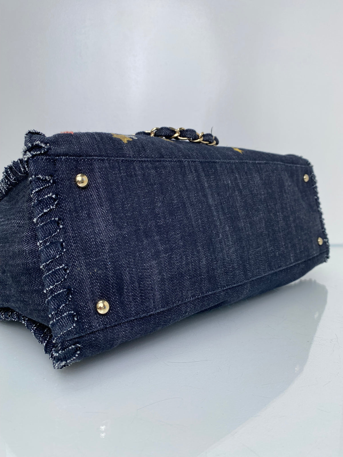 Chanel Denim & Multicolor CC Night Flight Tote Bag GHW