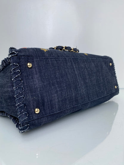 Chanel Denim & Multicolor CC Night Flight Tote Bag GHW