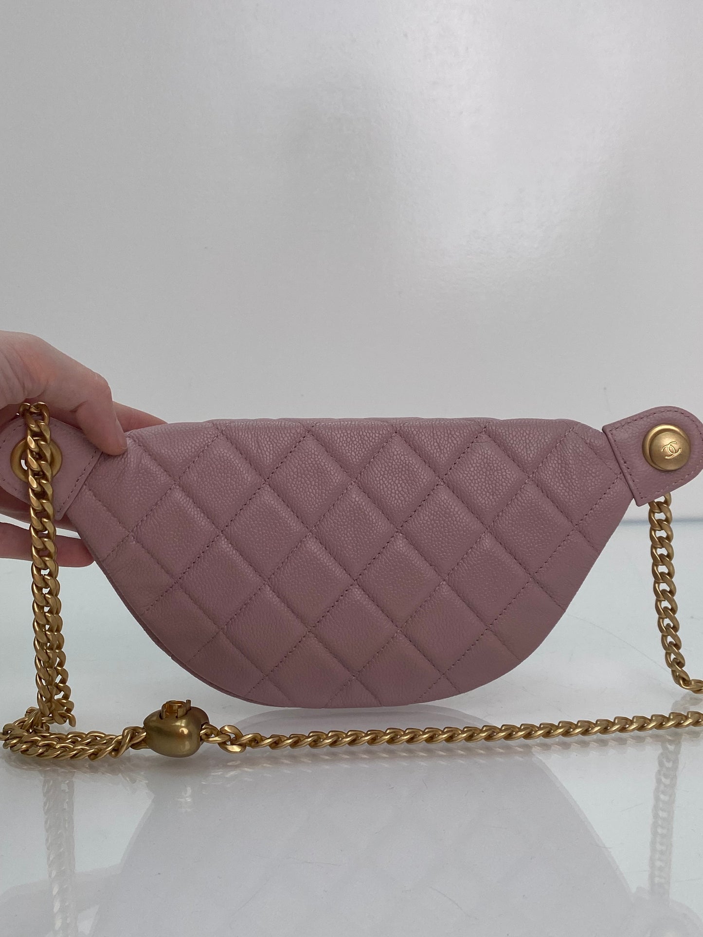 Chanel Pink Caviar Coco Crush Heart Bumbag GHW