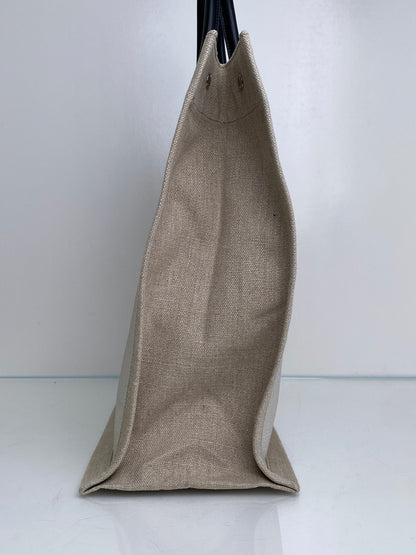 Saint Laurent Beige Rive Gauche North/South Tote Bag SHW
