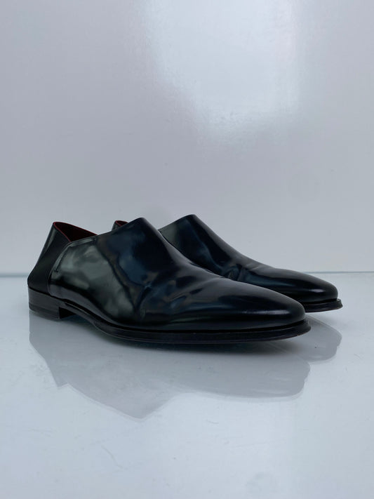 Dolce and Gabbana Black Leather Dress Shoes, 9.5