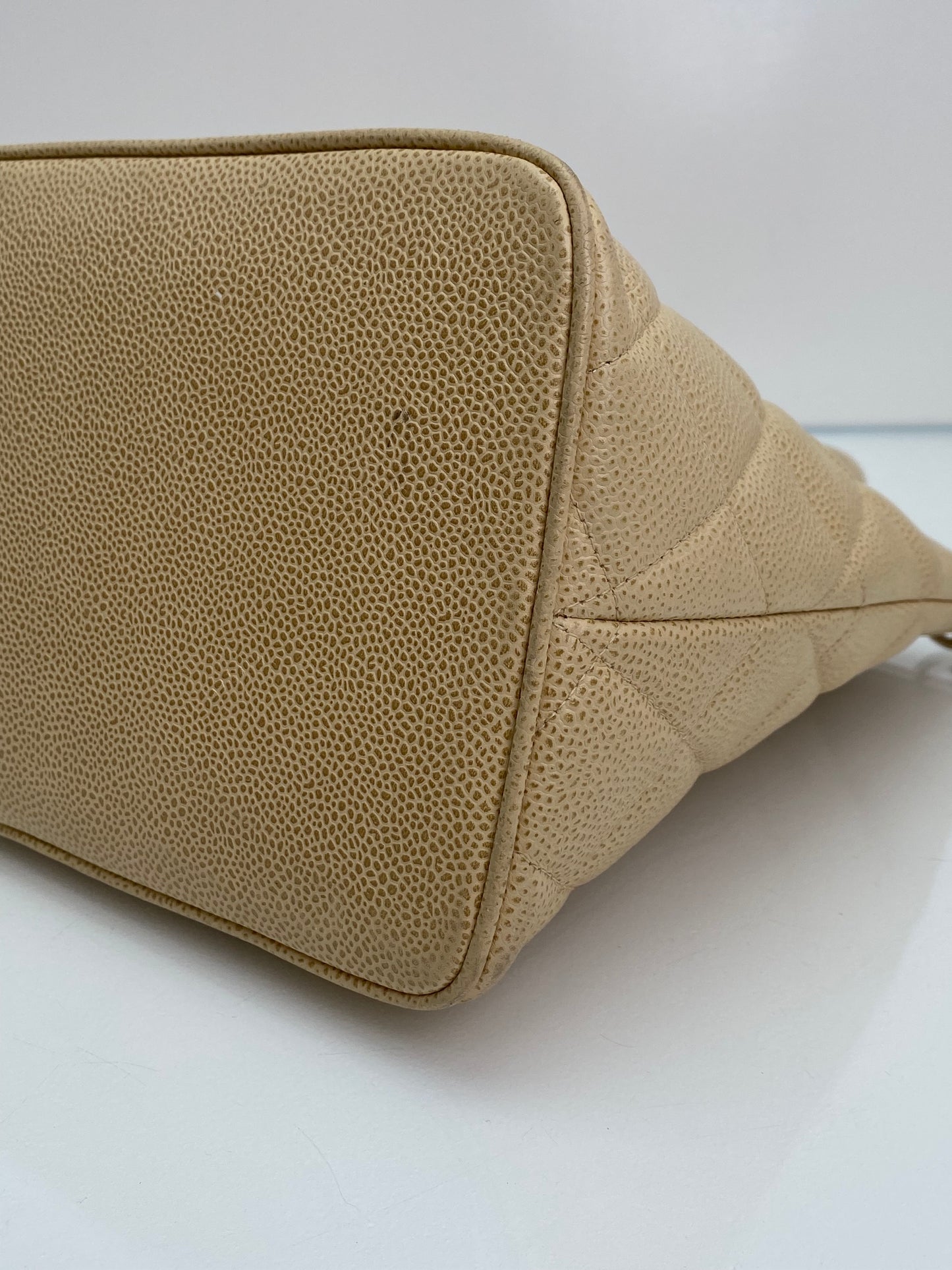 Chanel Beige Medallion CC Caviar Tote Bag GHW #07