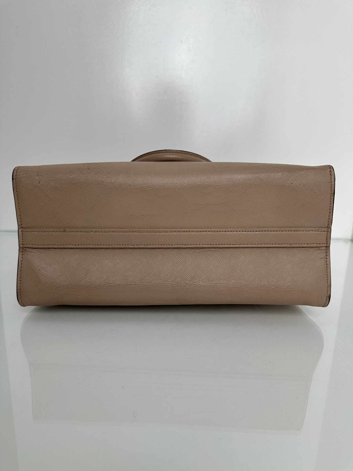 Prada Pink / Nude Saffiano Tote GHW (As Is)