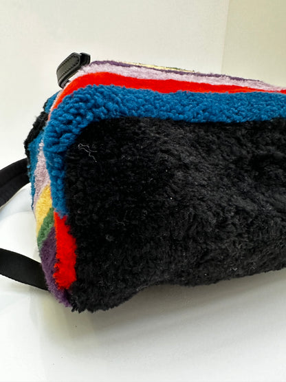 Fendi Shearling Multicolor Monster Backpack