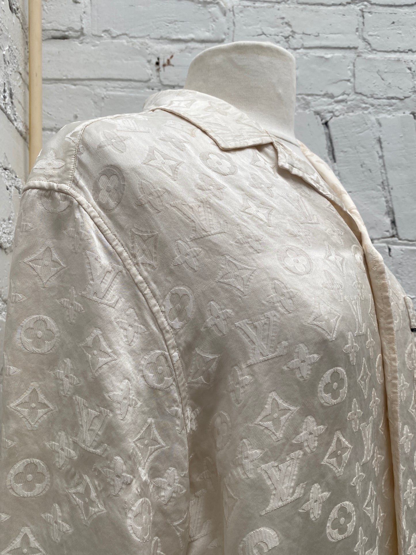 Louis Vuitton X Supreme Cream Monogram Pajamas, L / 50