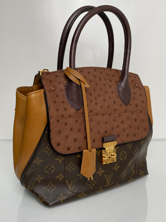 Louis Vuitton Monogram Ostrich & Python Majestueux Handbag GHW