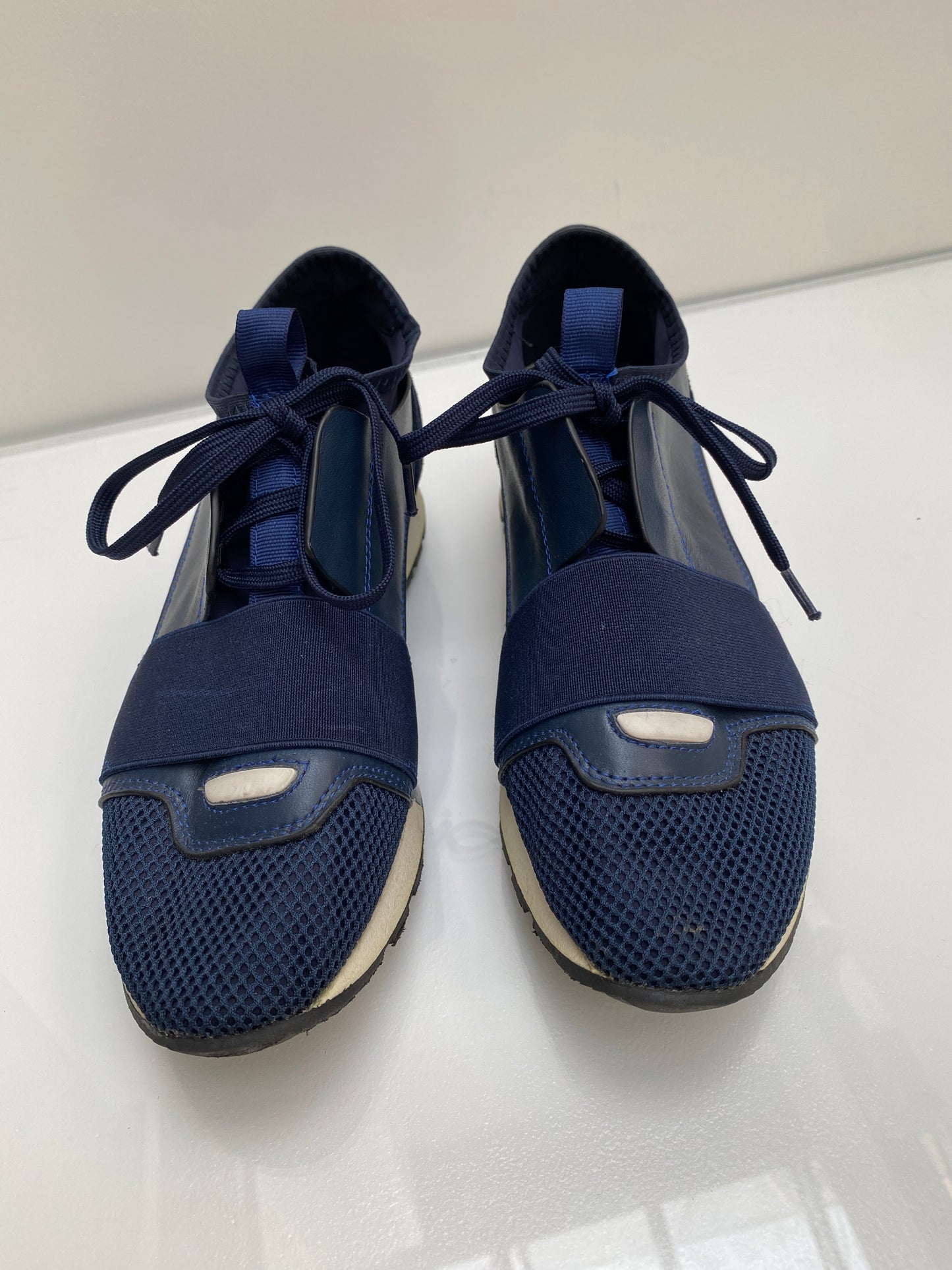 Balenciaga navy sneakers, Sz 37