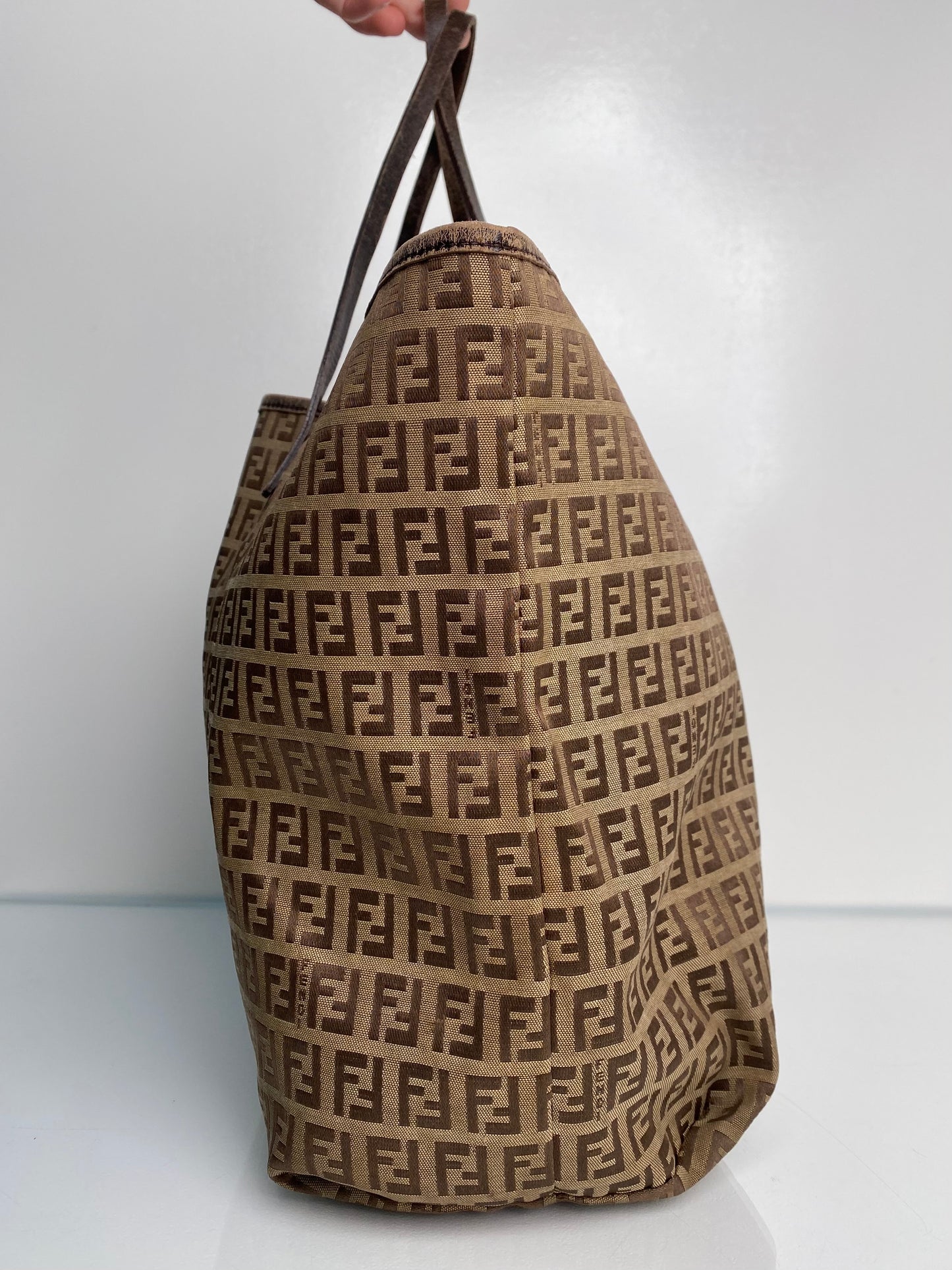 Fendi Light Brown Canvas Tote