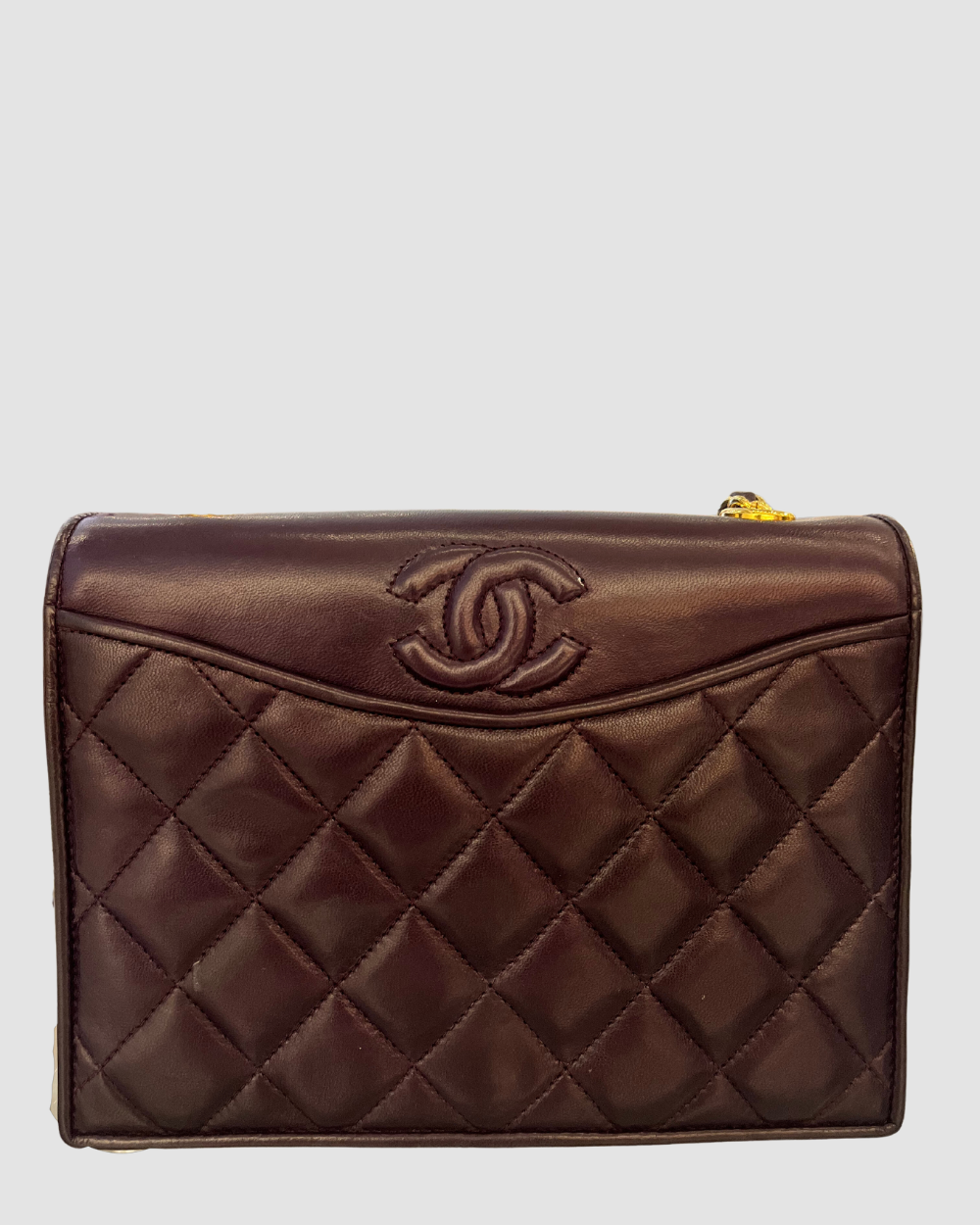 Chanel Purple Lambskin Quilted Mini Bag GHW