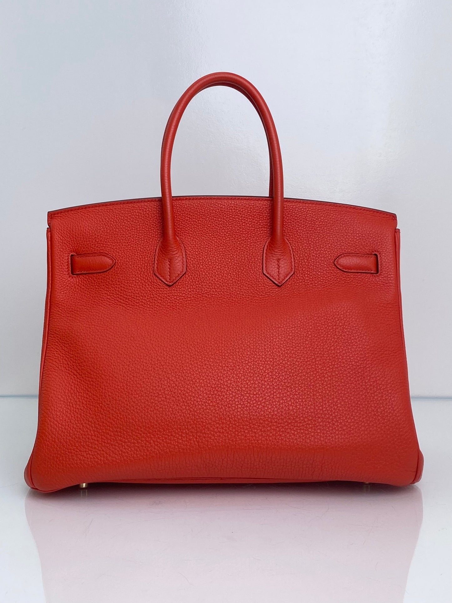 Hermes Birkin 35 Rouge Pivoine Togo GHW #X