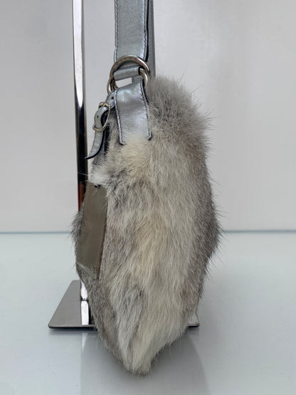 Celine Rabbit Fur Shoulder Bag SHW