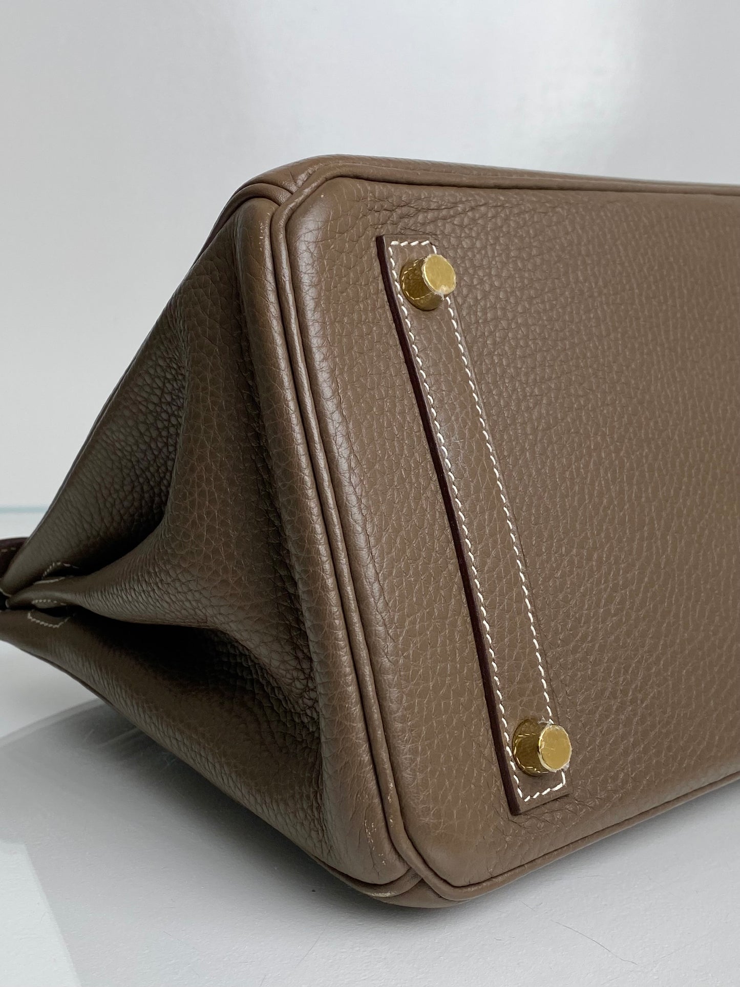 Hermes Birkin 30 Etoupe Clemence GHW #C