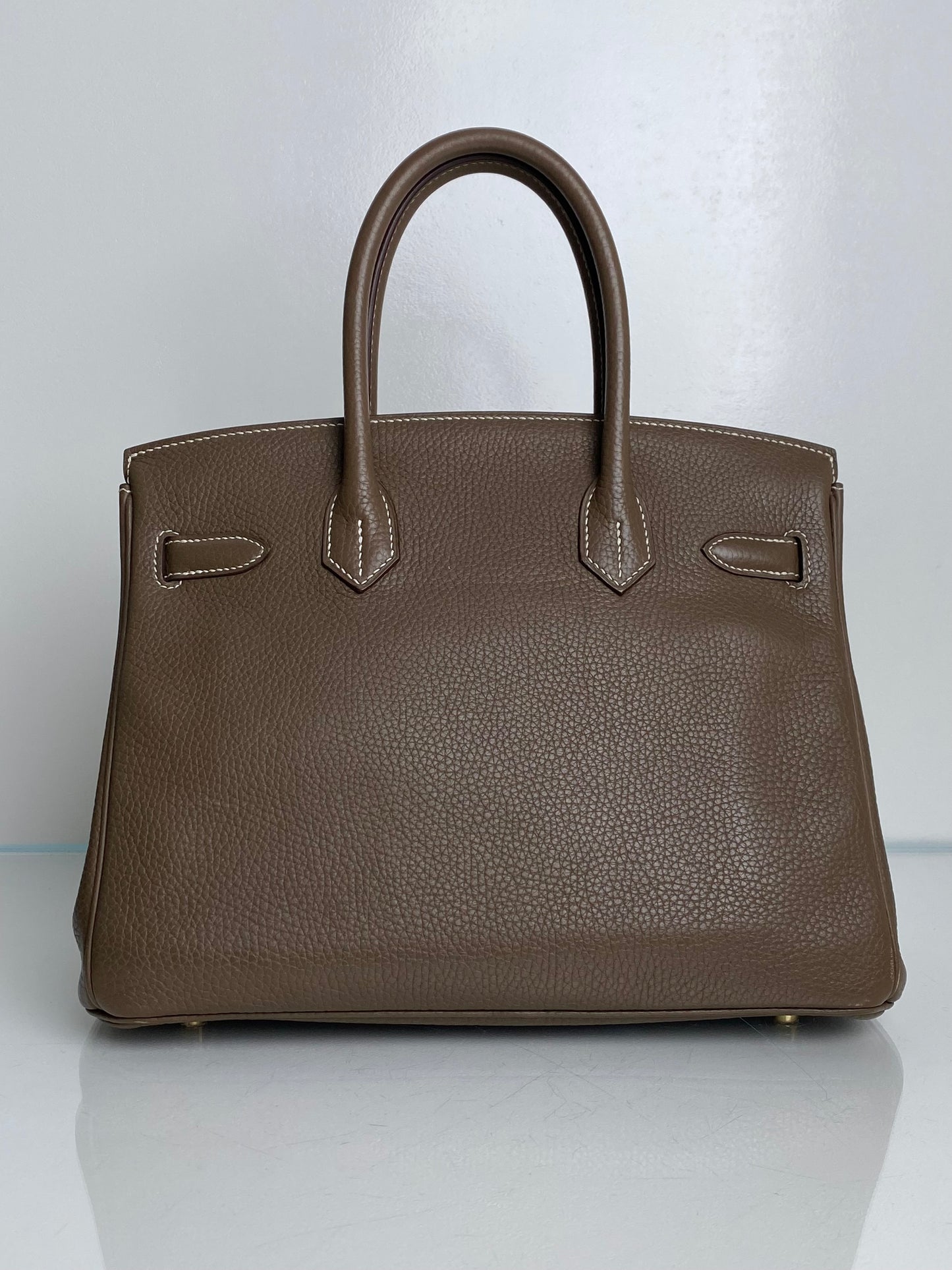 Hermes Birkin 30 Etoupe Clemence GHW #C