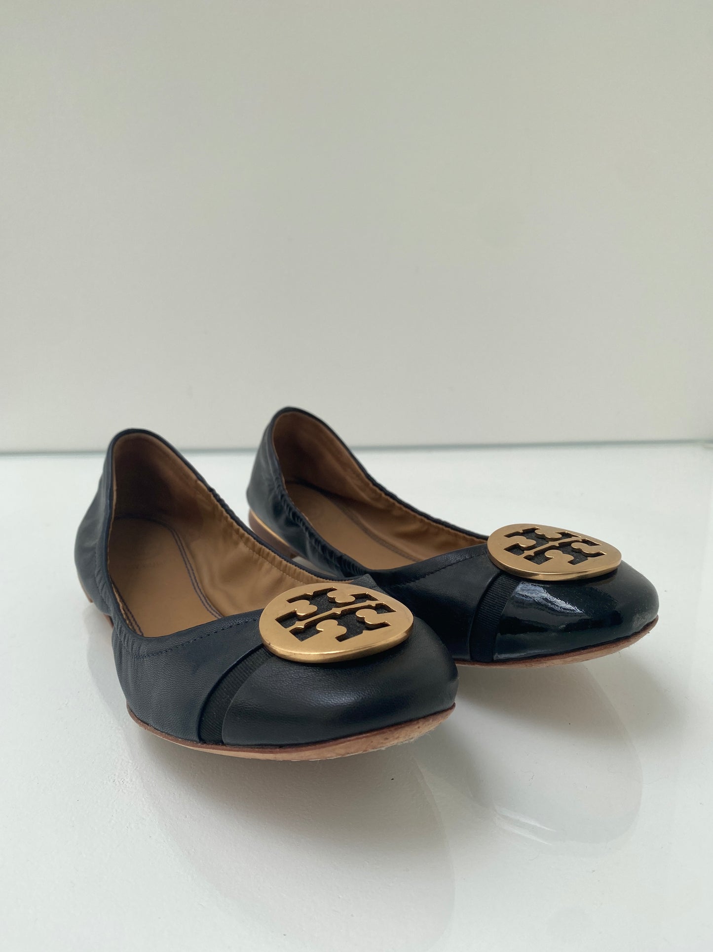 Tory Burch Black & Gold Flats