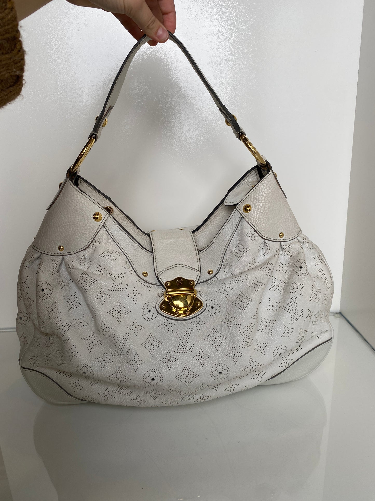 Louis Vuitton White Mahina Shoulder Bag