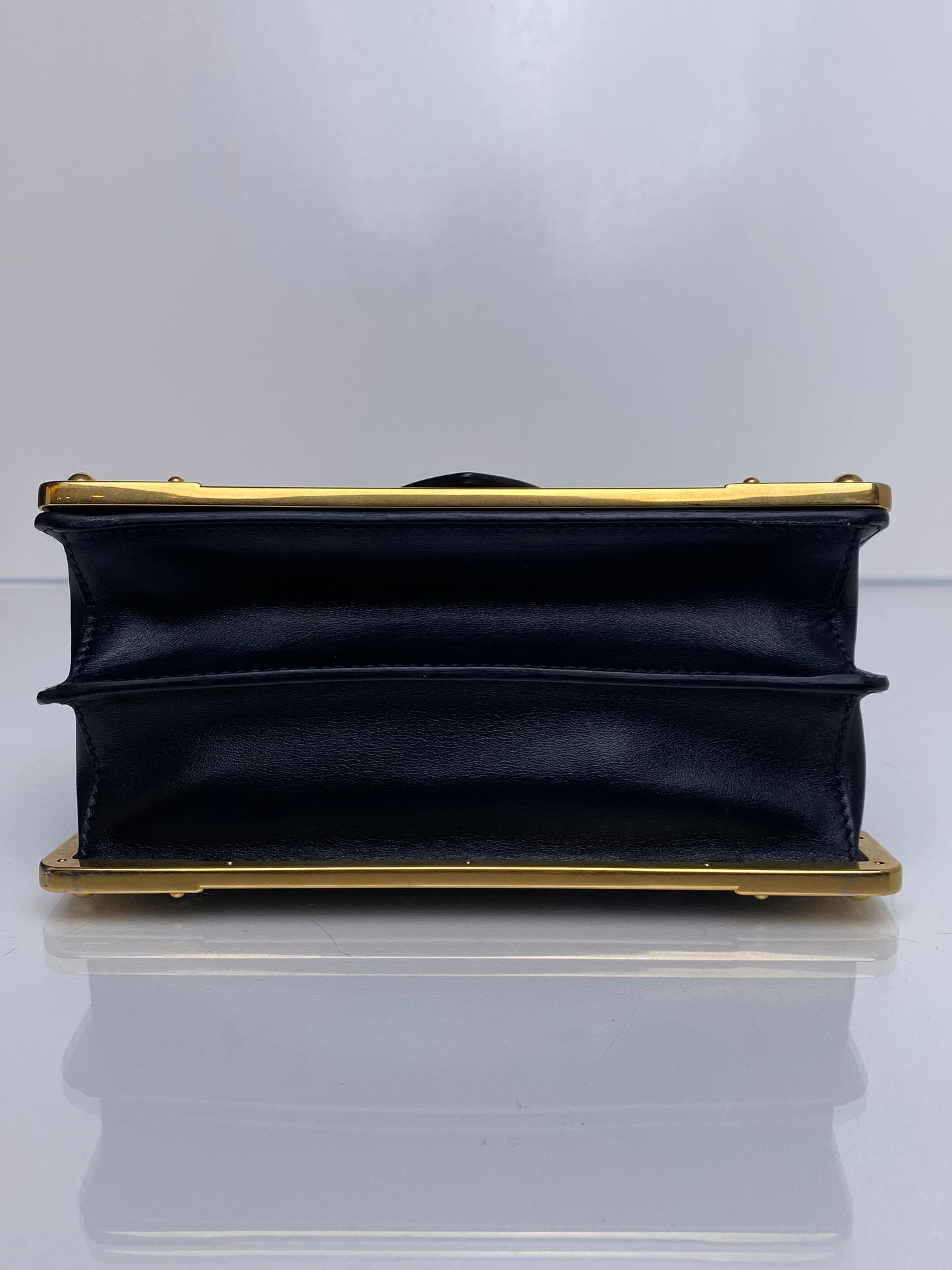 Prada Black Refined Elegance Crossbody Bag GHW