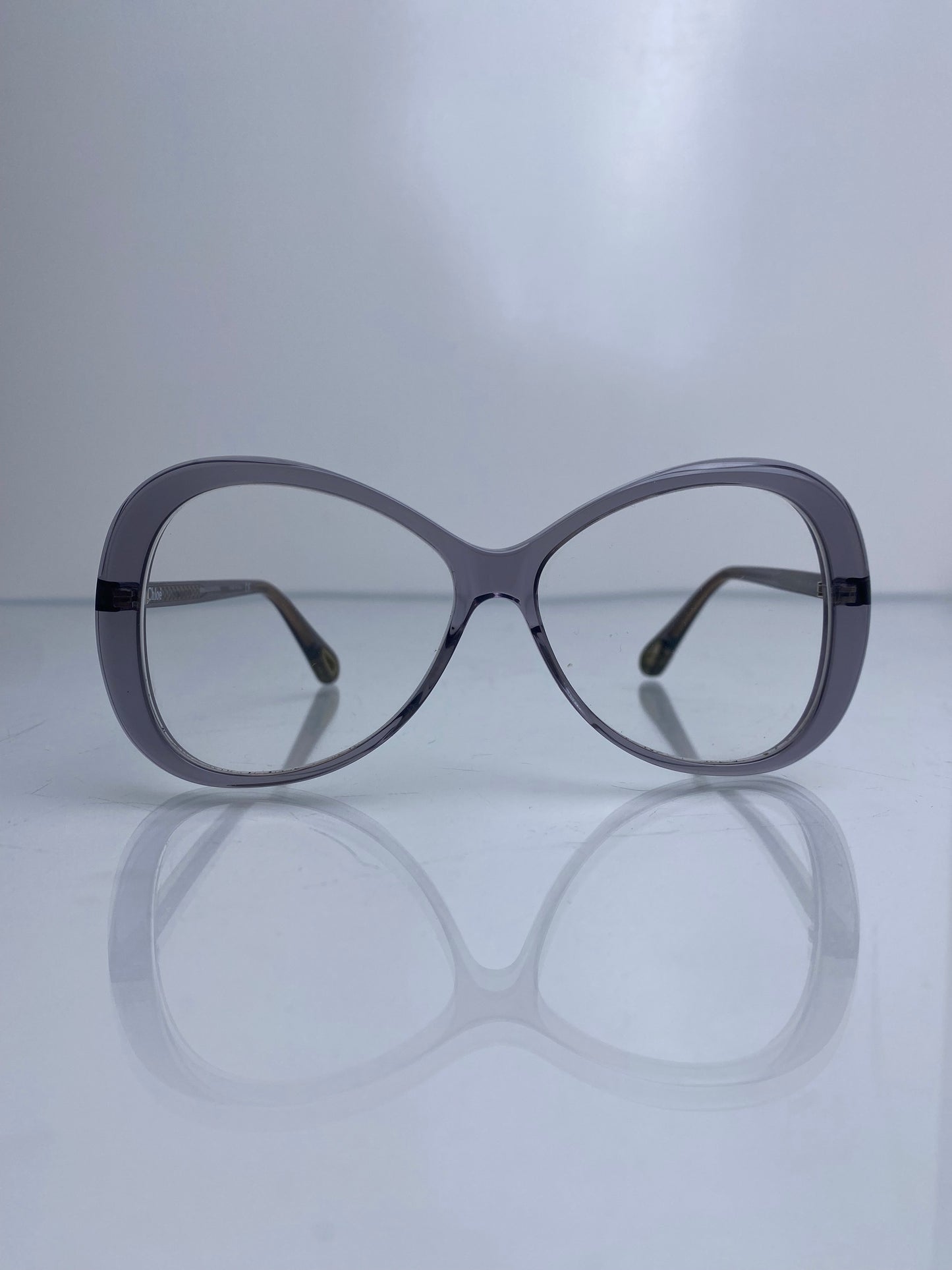 Chloe Grey Oval Braided Edge Prescription Glasses