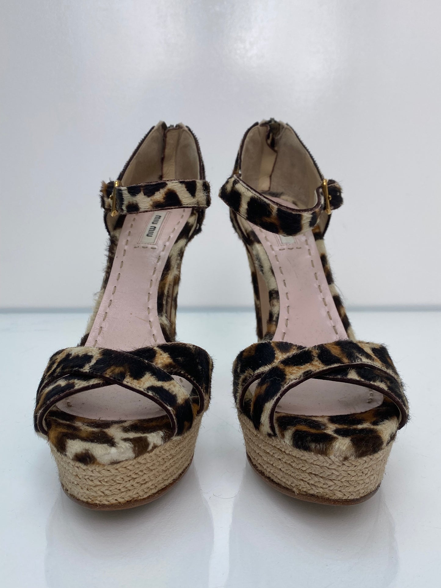 Miu Miu Cheetah Ponyhair Heels, 41
