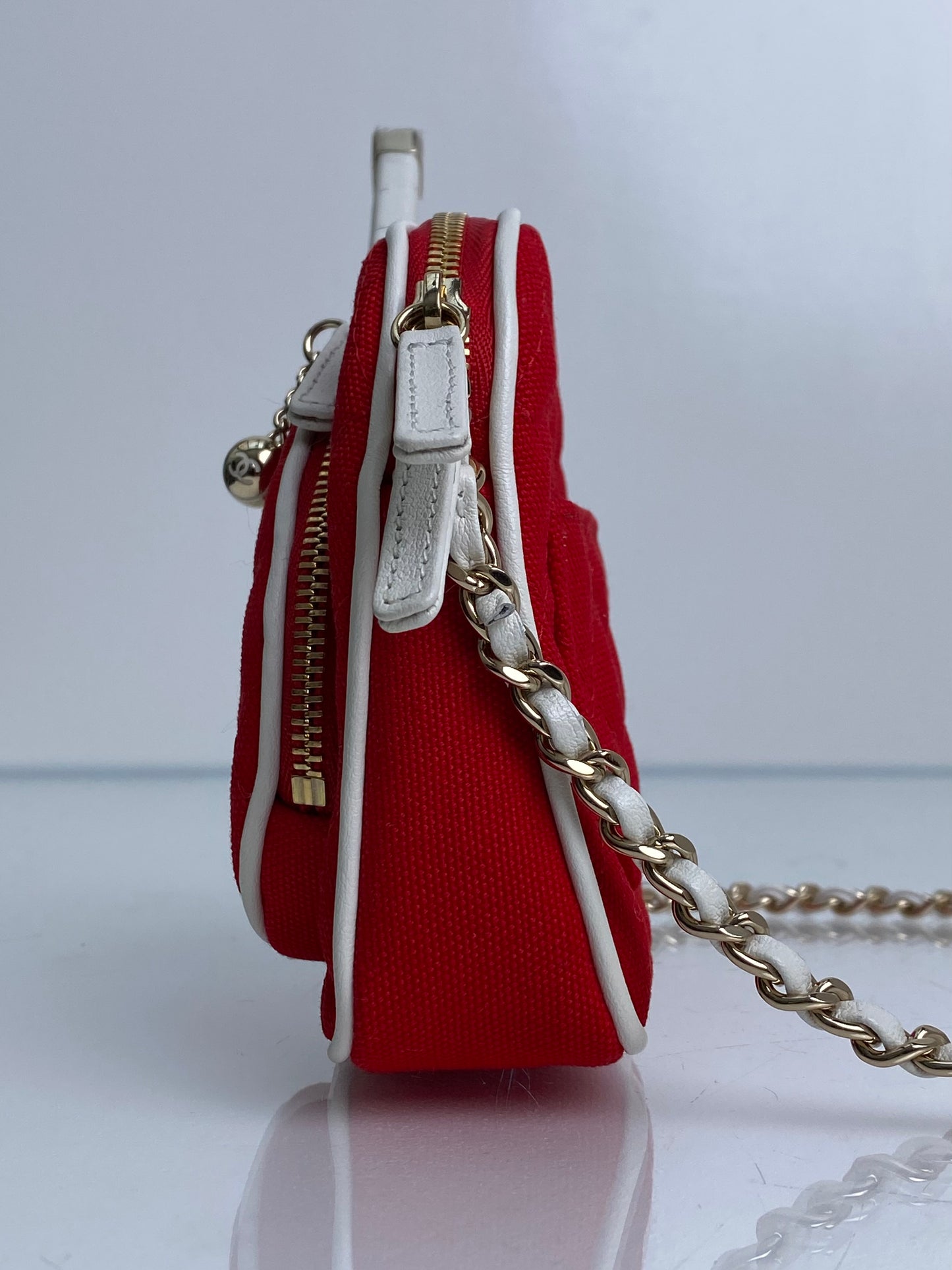Chanel Tennis Red Mini Chain w/ Mirror GHW