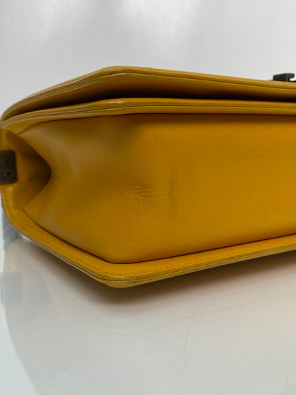 Chanel Medium Yellow Lambskin Boy Bag RHW #20