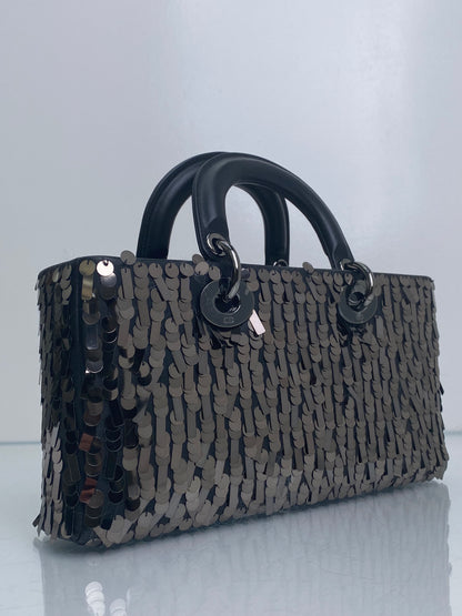 Dior Black Sequin Lady D-Joy Medium Bag RHW