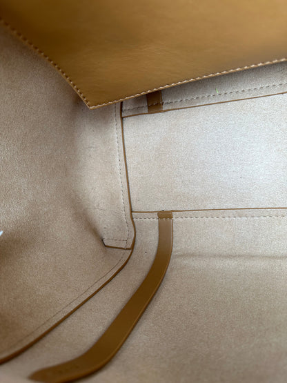 Off-White Tan Leather Tote