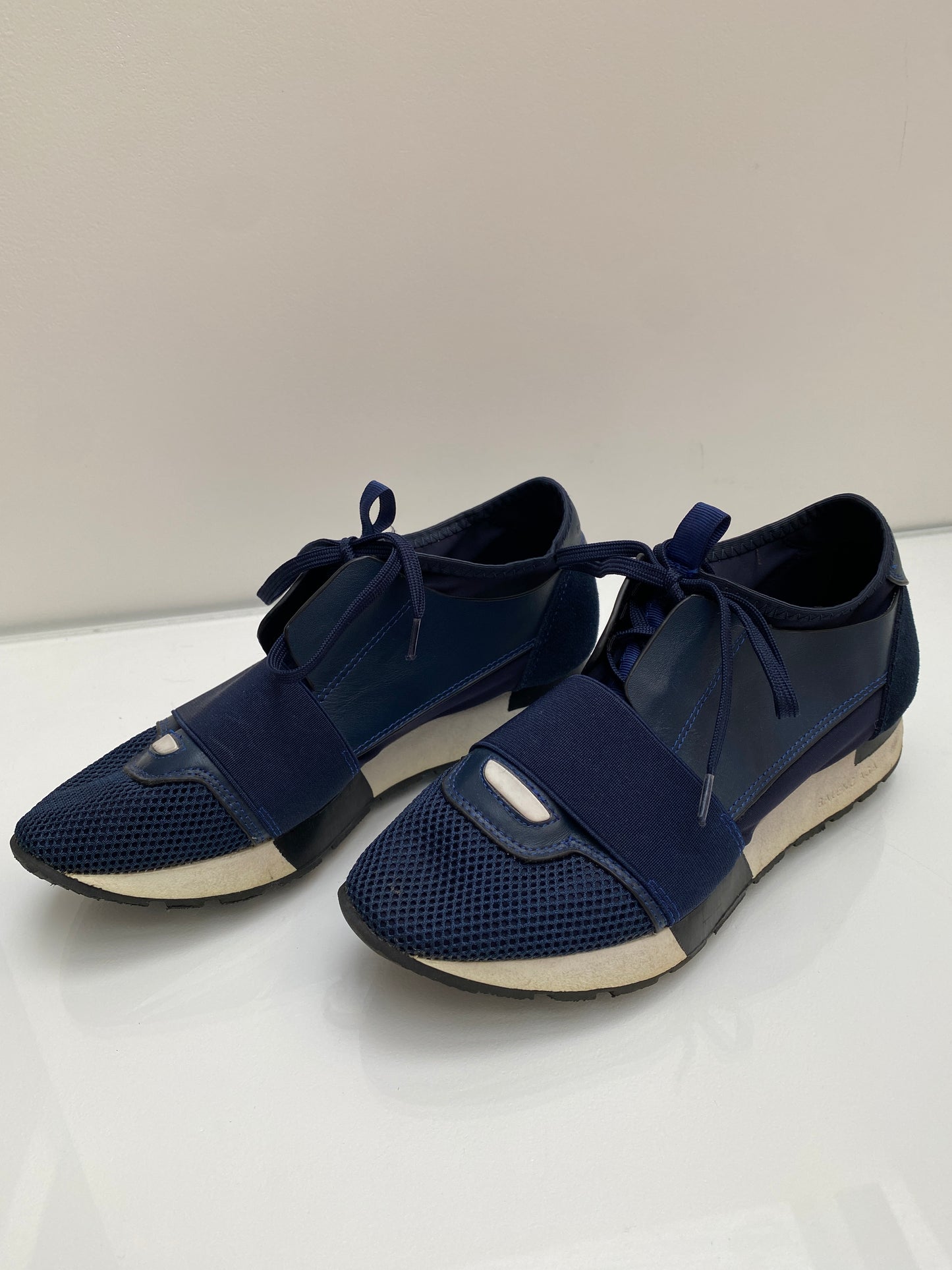 Balenciaga navy sneakers, Sz 37