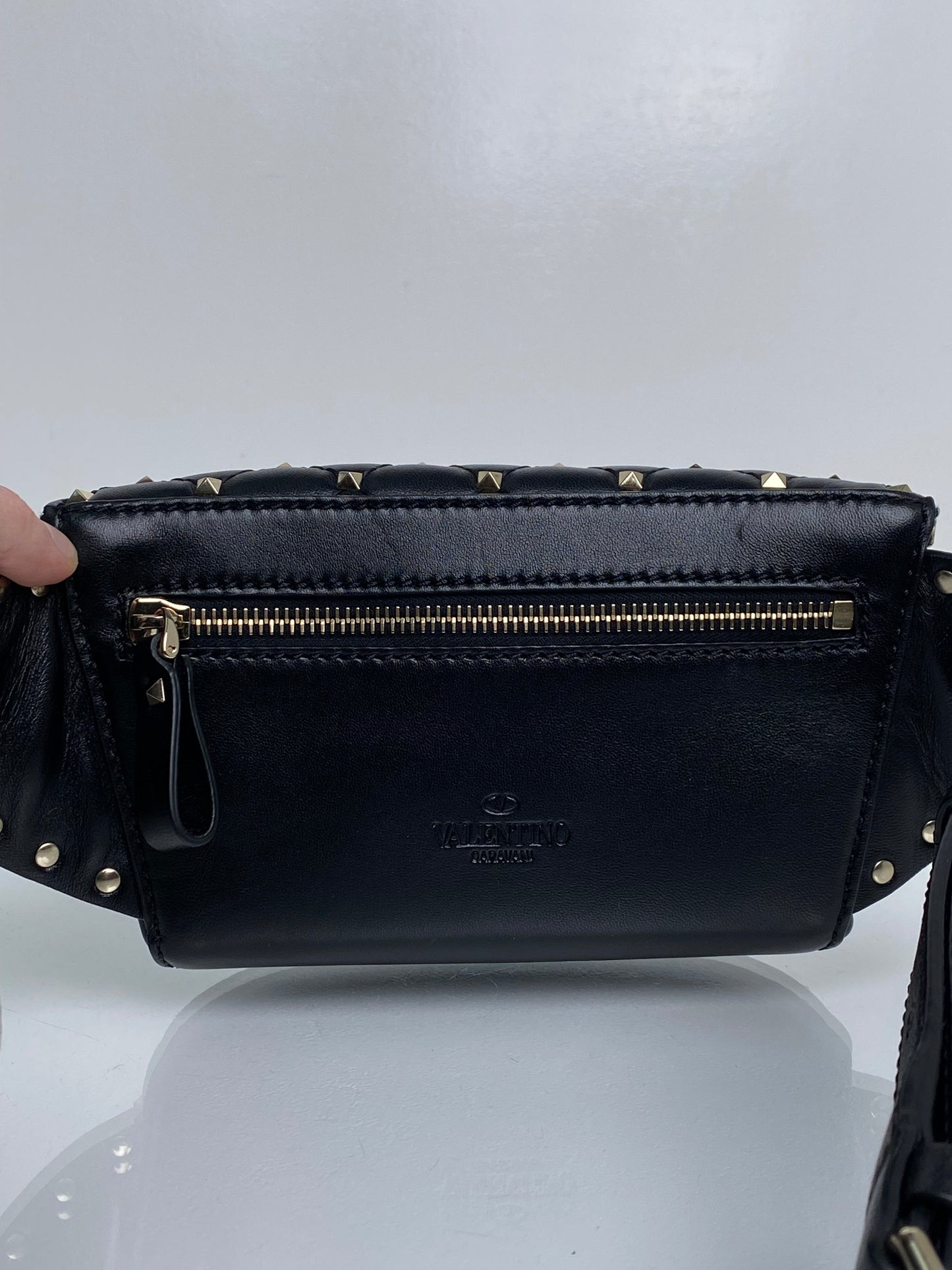 Valentino Black Studded Bum Bag