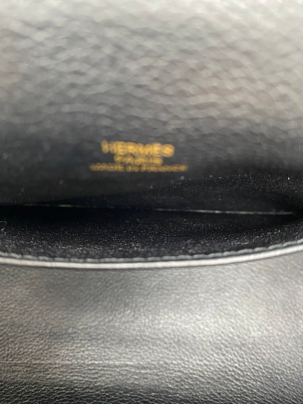 Hermes Kelly Pochette Noir Swift GHW #M