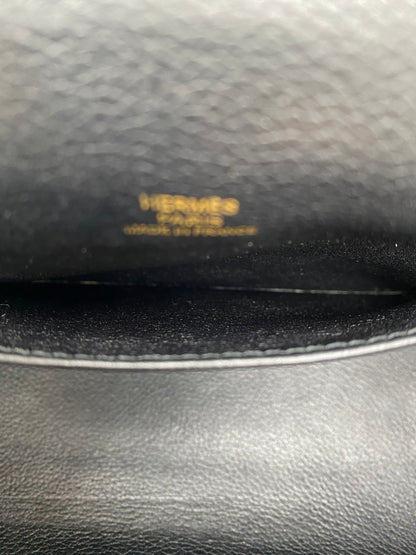 Hermes Kelly Pochette Noir Swift GHW #M