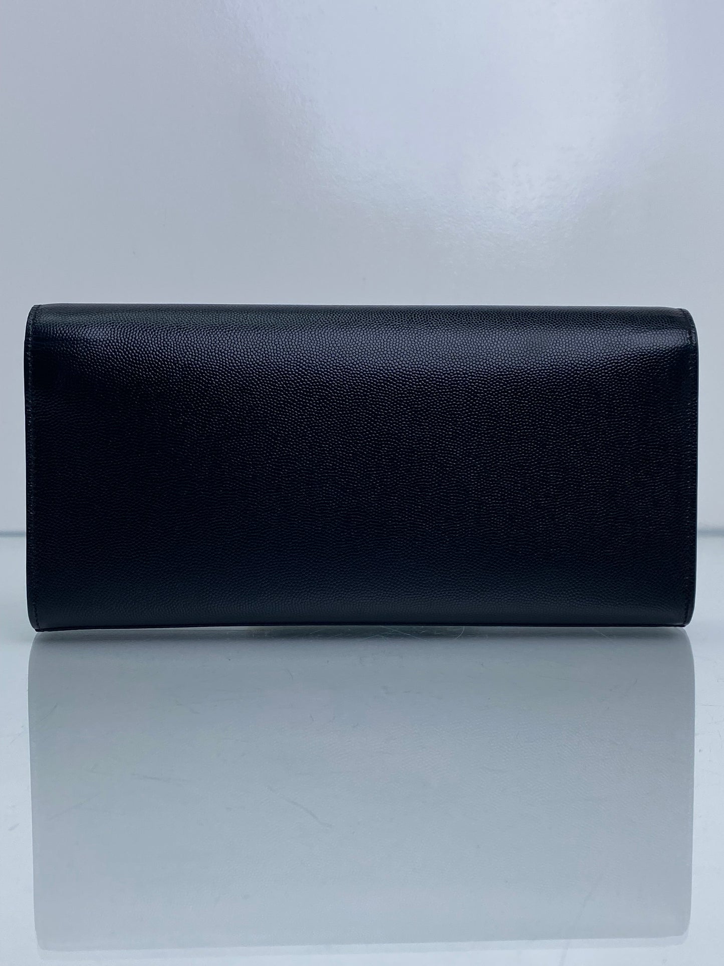 Saint Laurent Black YSL Logo Clutch GHW