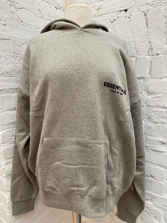 Essentials Dark Oatmeal Hoodie, L