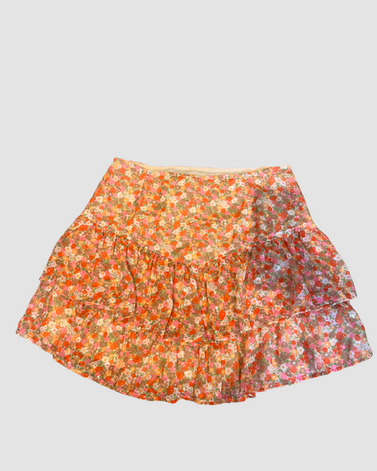 Julie Brown Orange Printed Skirt