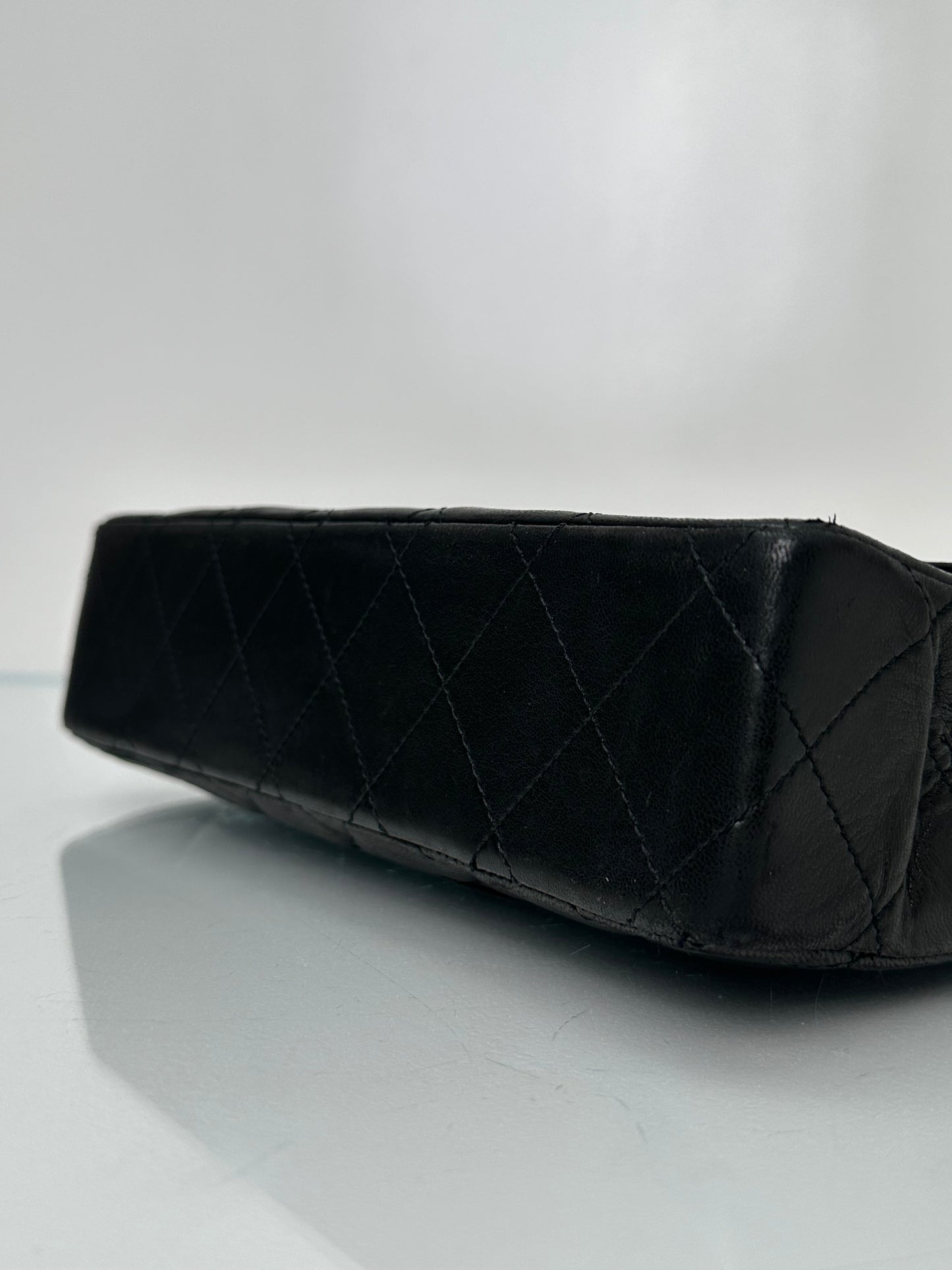Chanel Black Paris Lambskin Double Classic Flap Bag 24k GHW #33