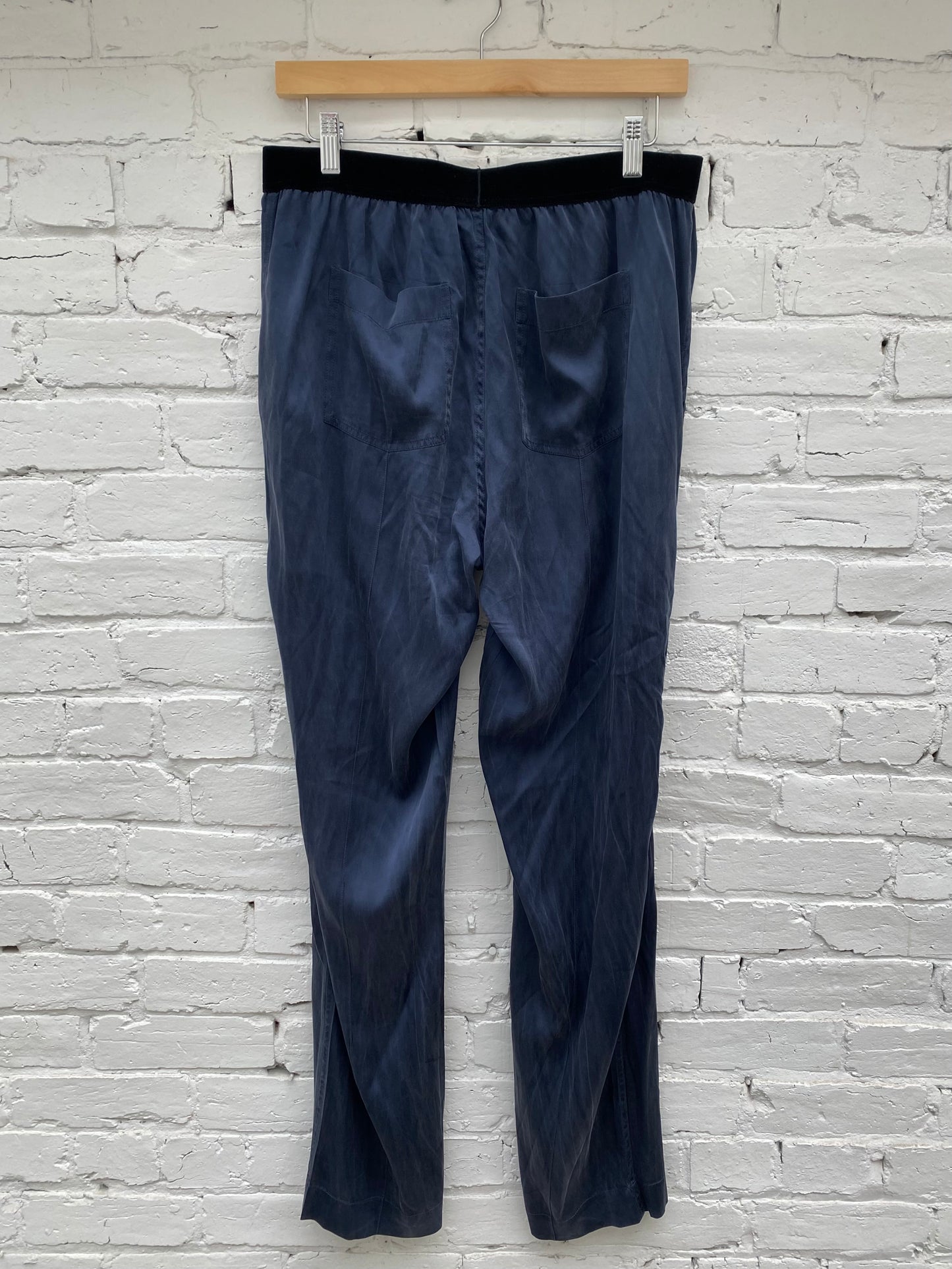 Tom Ford Navy Silk & Velvet Pants, L
