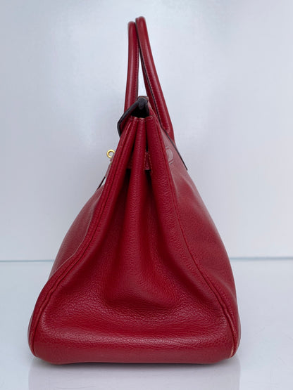 Hermes Birkin 35 Rouge Togo GHW #I