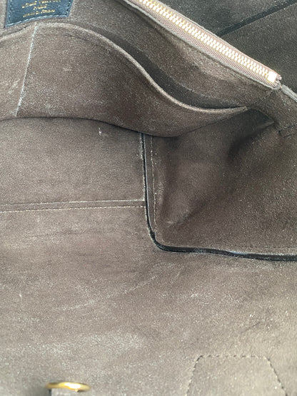 Louis Vuitton Black Leather & Monogram Kimono MM Canvas Bag GHW