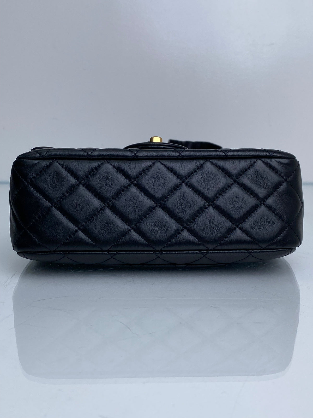 Chanel Black Quilted Lambskin Romance Mini Rectangular Classic Flap Bag GHW #30
