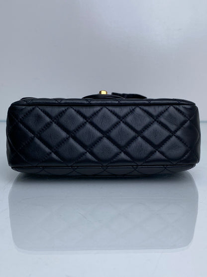 Chanel Black Quilted Lambskin Romance Mini Rectangular Classic Flap Bag GHW #30