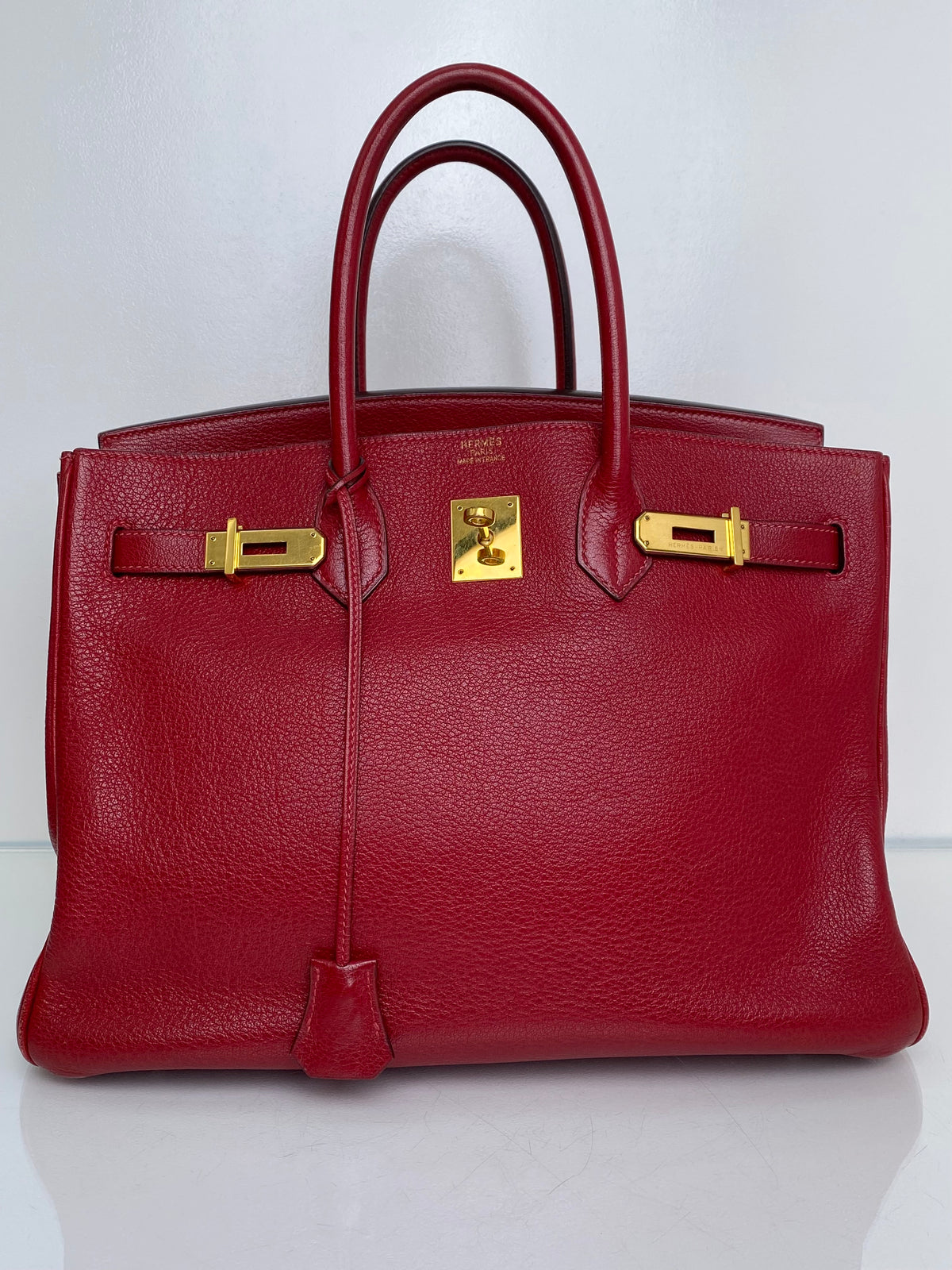 Hermes Birkin 35 Rouge Togo GHW #I