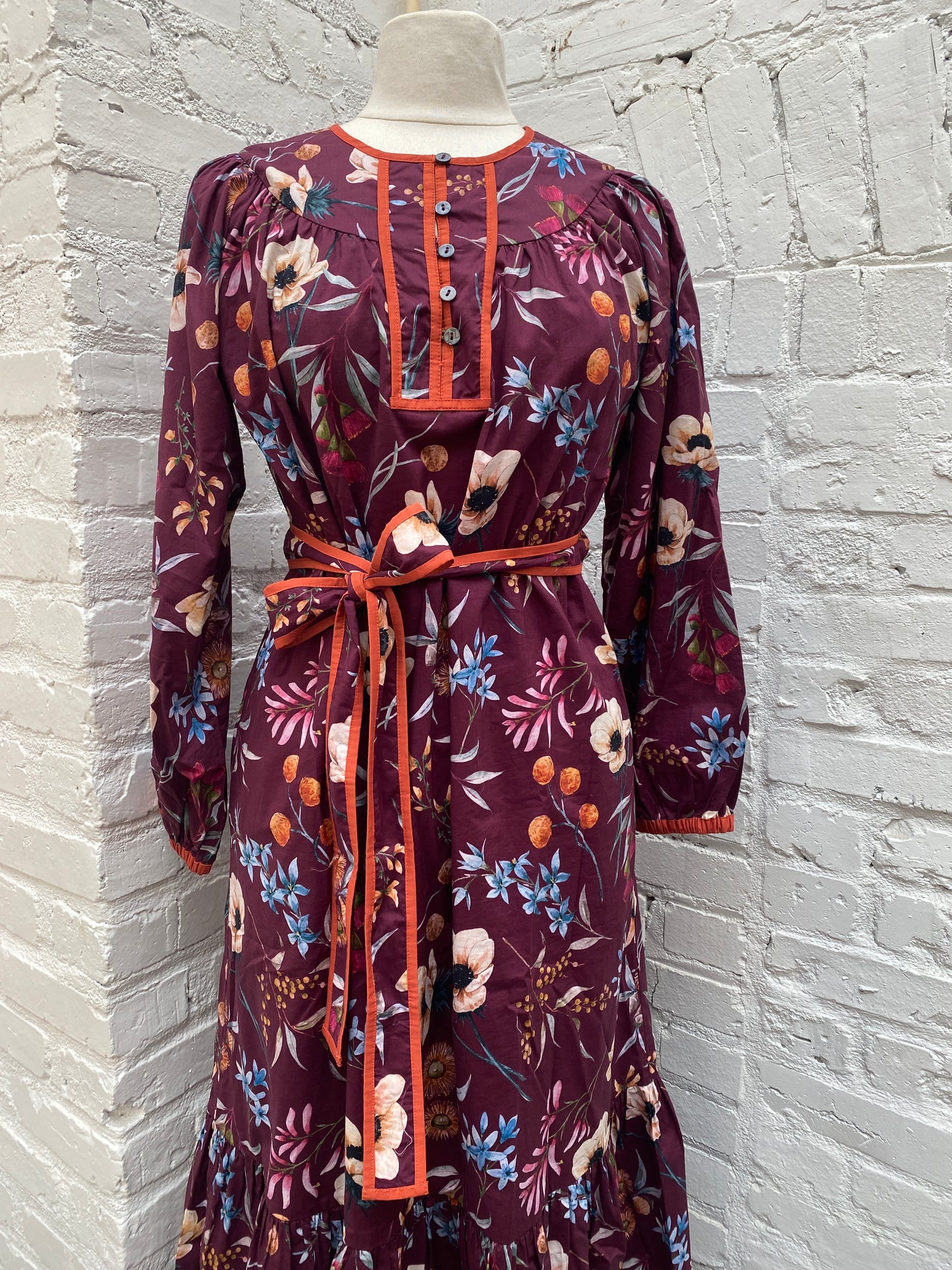 Olivia James Purple Floral Longsleeve Maxi XL