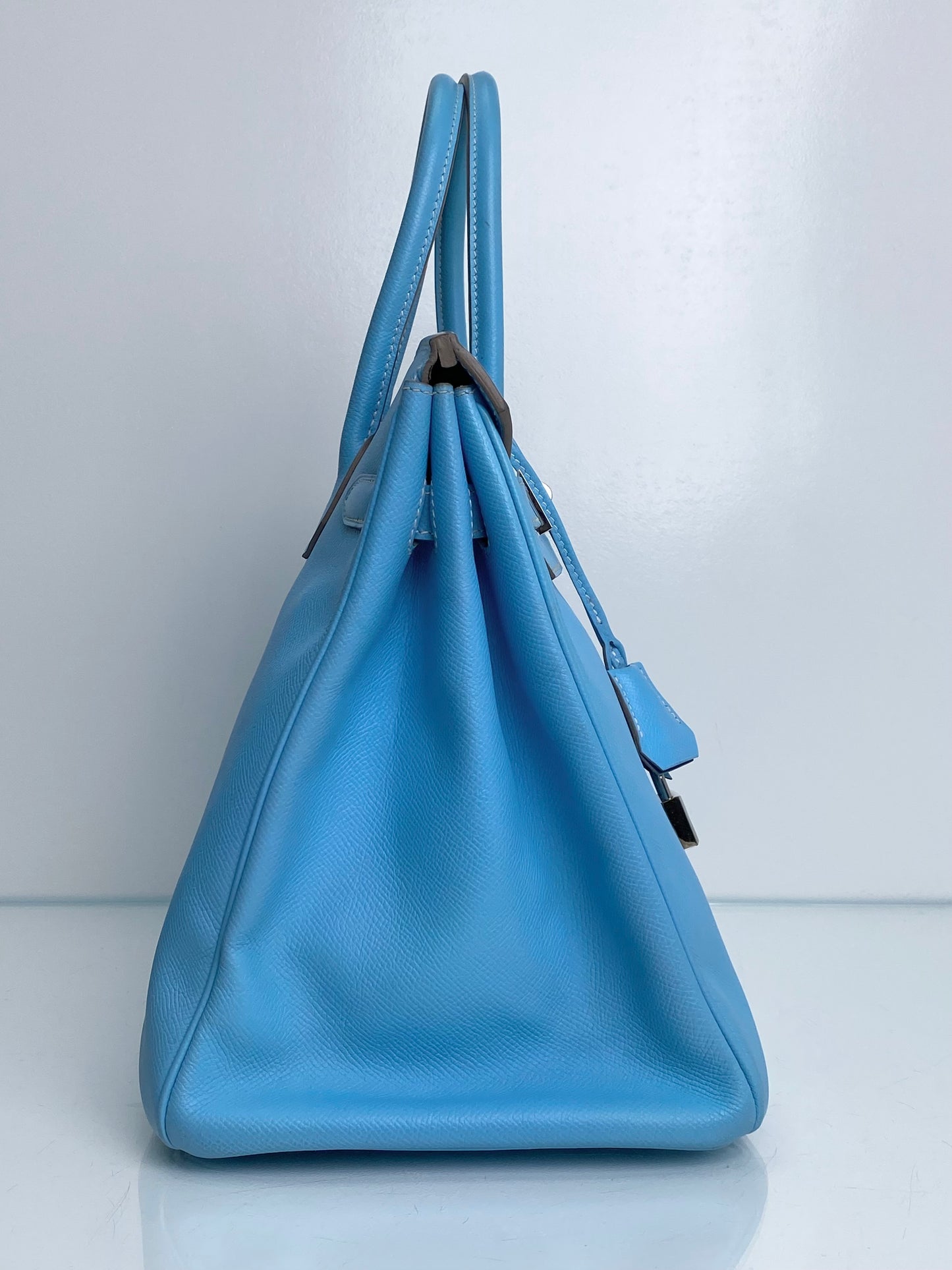 Hermes Birkin 35 Bleu Celeste / Mykonos Candy Epsom PHW #B