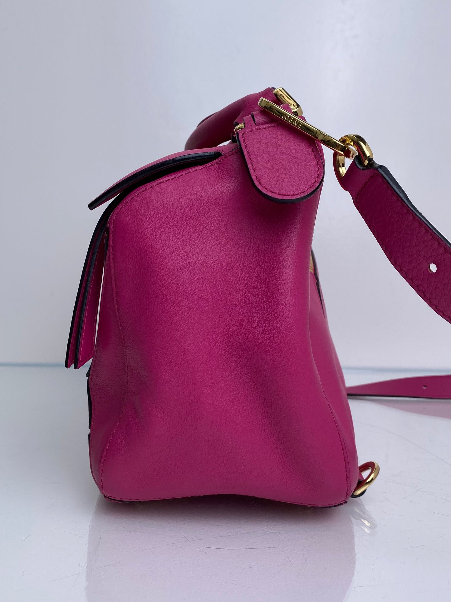 Loewe Pink Leather Puzzle Bag GHW
