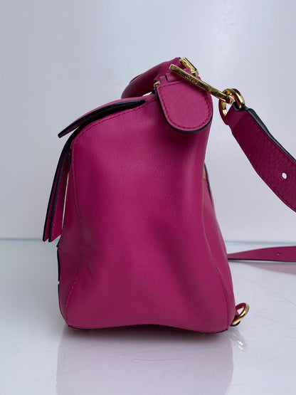 Loewe Pink Leather Puzzle Bag GHW