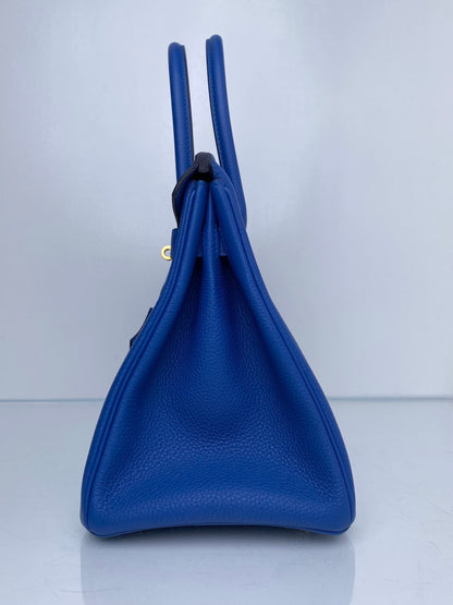 Hermes Birkin 30 Bleu Zellige Togo GHW #U