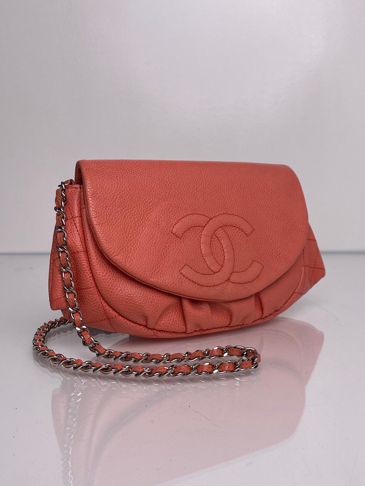 Chanel WOC Half Moon Pink Caviar SHW