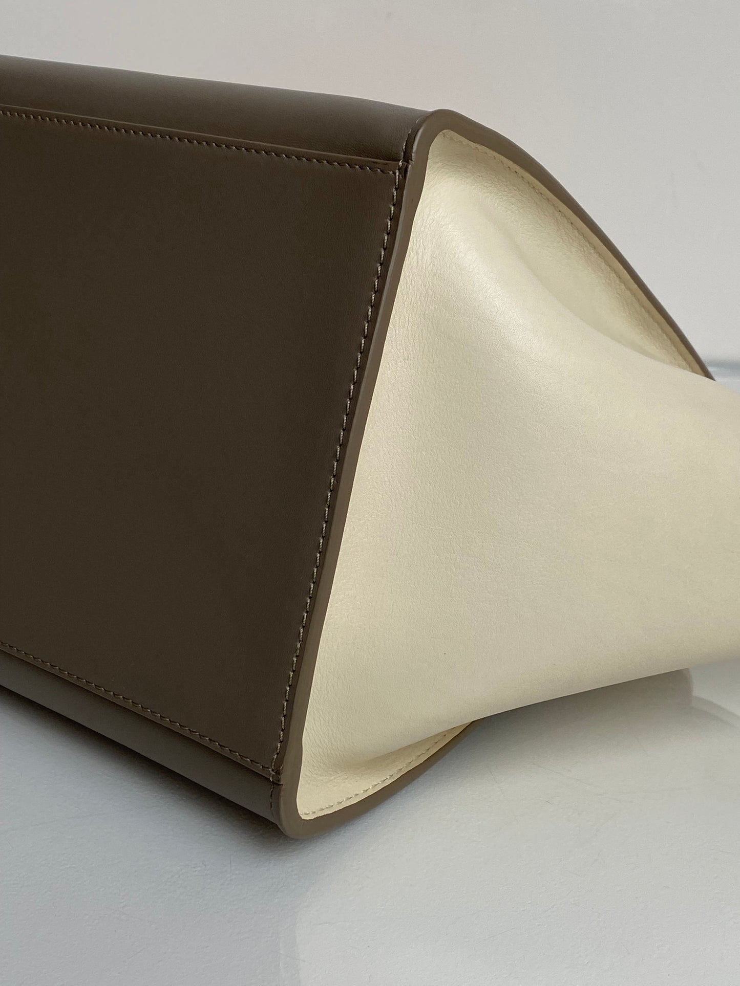 Celine Tricolor Leather & Python Trapeze Top Handle Bag