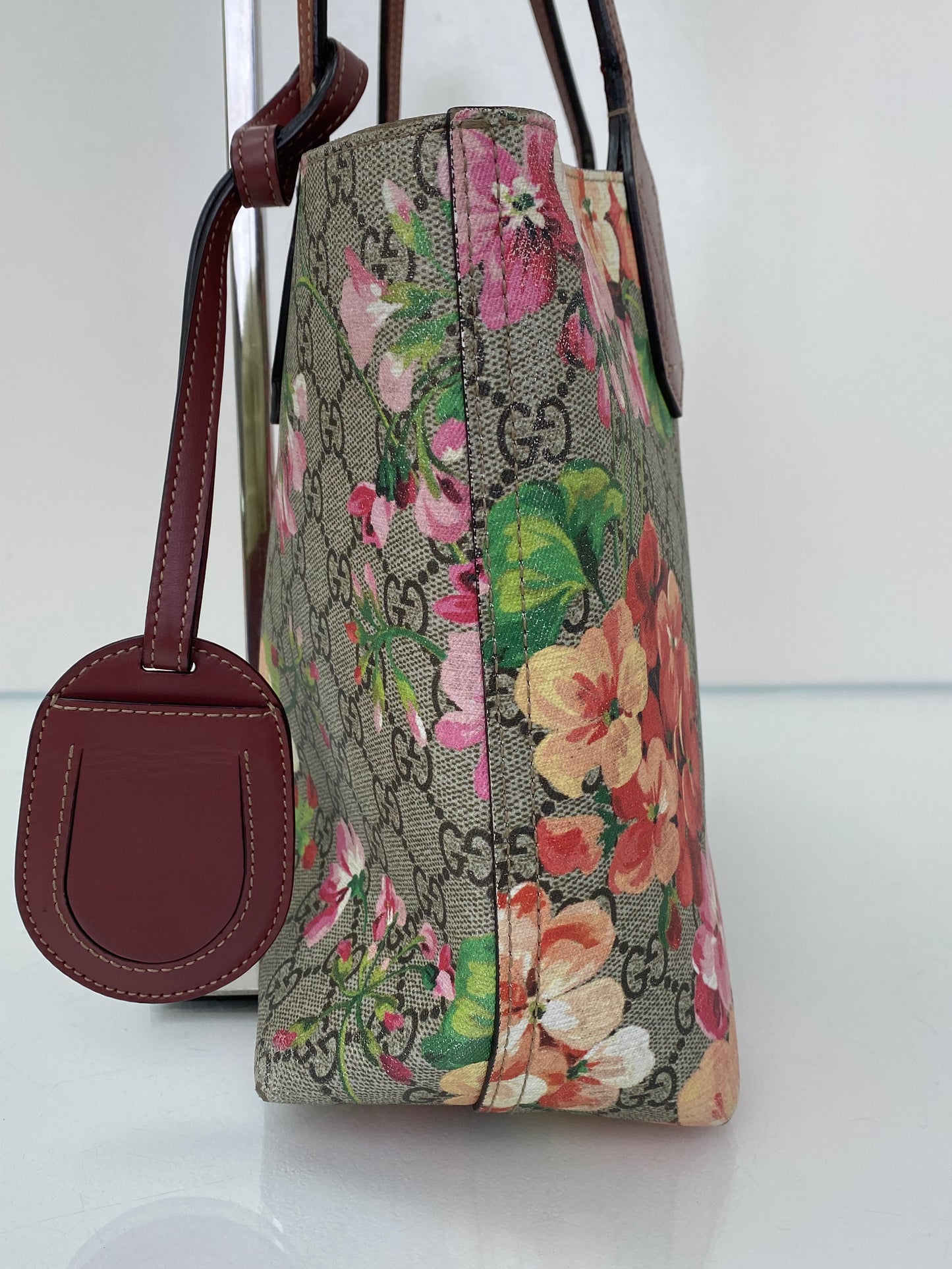 Gucci GG Pink Blooms Tote Bag (As Is)